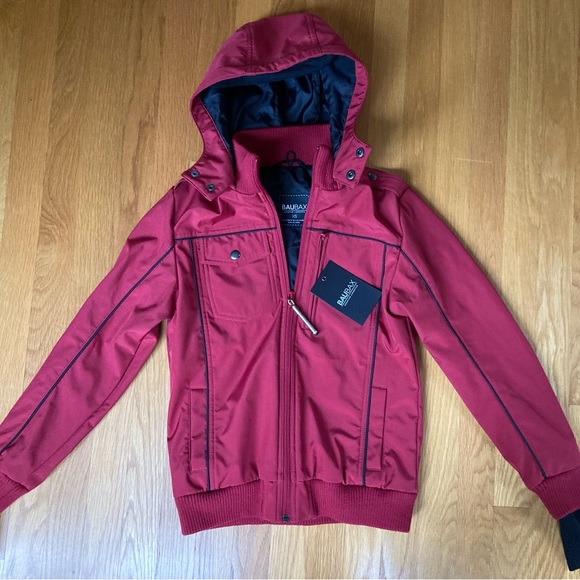 NEW W/ TAGS BauBax Women's Red Bomber Travel Jacket - Picture 5 of 11